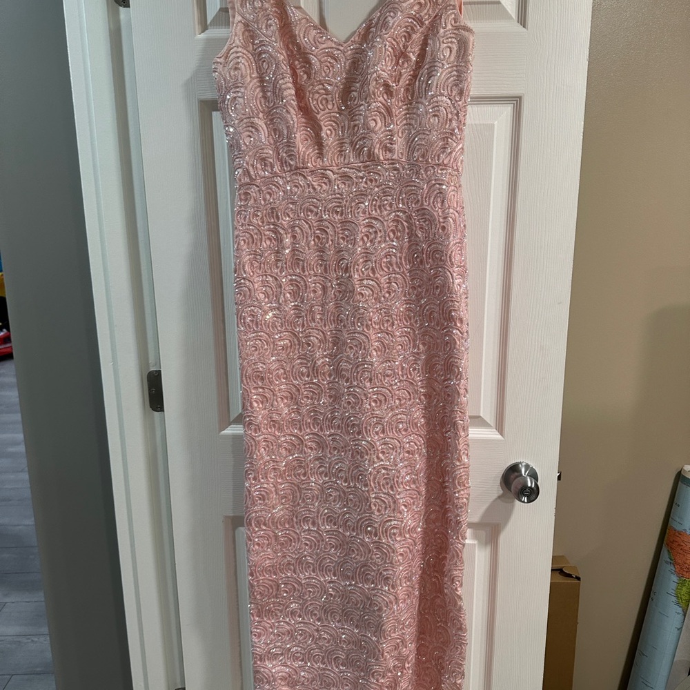 Vintage Pink Sequin Gown by Mike Benet